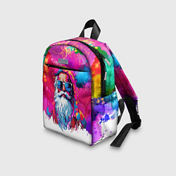 Детский рюкзак Дед мороз красочный хипстер, цвет: 3D-принт — фото 2