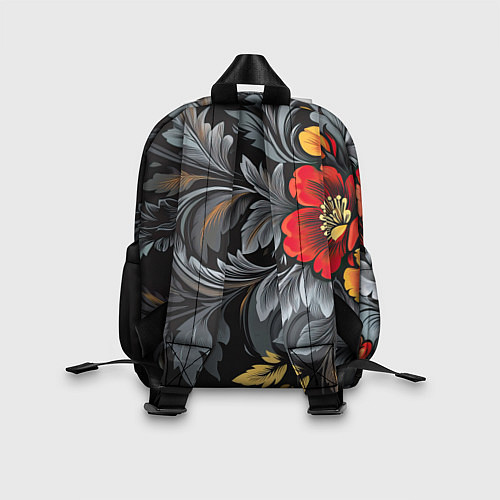 Детский рюкзак Россия - цветочный узор / 3D-принт – фото 2
