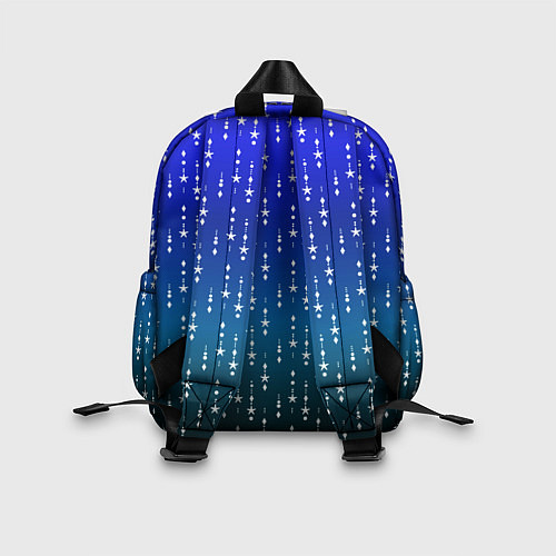 Детский рюкзак Градиент сине-зелёный со звёздочками / 3D-принт – фото 2