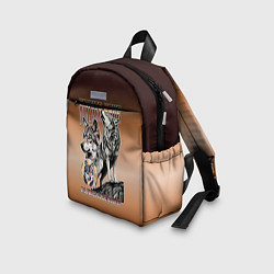 Детский рюкзак Волки с надписью, цвет: 3D-принт — фото 2