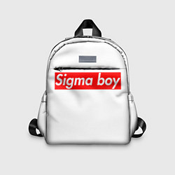 Детский рюкзак A real sigma boy merch meme надпись из песни в тик