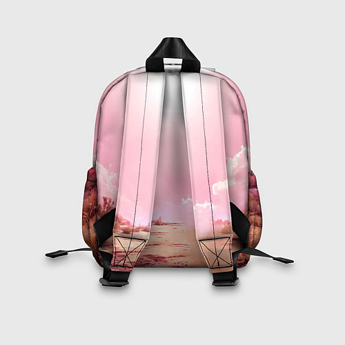 Детский рюкзак Верблюд в розовой пустыне / 3D-принт – фото 2