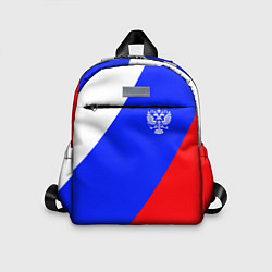 Детский рюкзак Герб Российского государства на фоне цветов флага