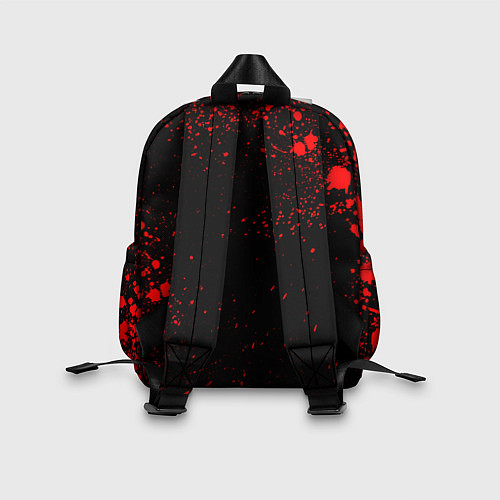 Детский рюкзак Дэдпул - красные брызги / 3D-принт – фото 2