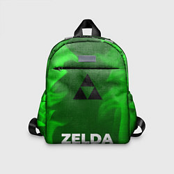 Детский рюкзак Zelda - green gradient по-центру, цвет: 3D-принт