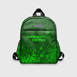 Детский рюкзак Manchester United - green gradient посередине, цвет: 3D-принт