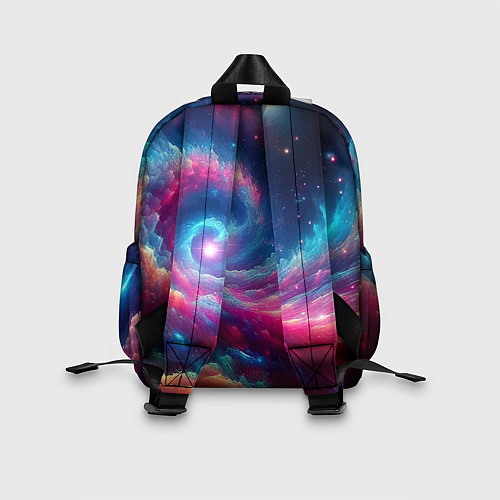 Детский рюкзак Неоновая галактическая спираль - нейроарт / 3D-принт – фото 2