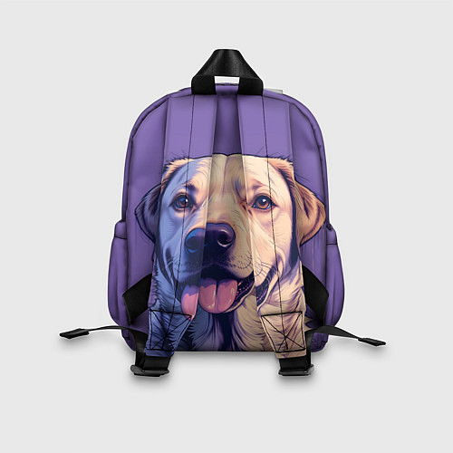 Детский рюкзак Лабрадор на фиолетовом фоне / 3D-принт – фото 2