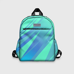 Детский рюкзак Нежный голубой с полосами градиент