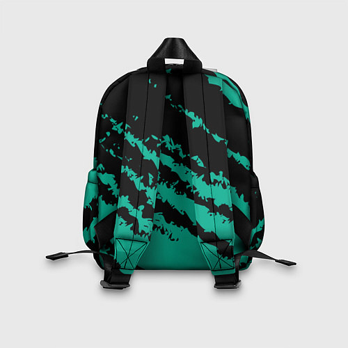 Детский рюкзак The color is black and turquoise / 3D-принт – фото 2
