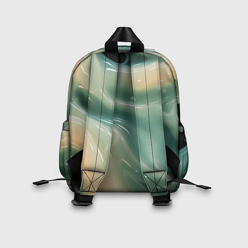 Детский рюкзак Лазурная слизь на черном текстура / 3D-принт – фото 2