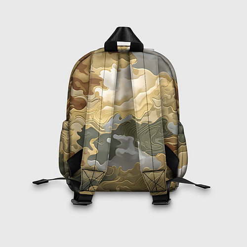 Детский рюкзак Золотистый камуфляж / 3D-принт – фото 2