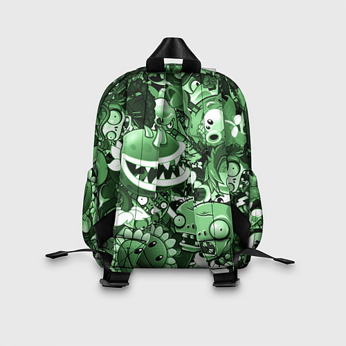 Детский рюкзак Растения против зомби в зеленом цвете / 3D-принт – фото 2