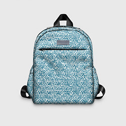 Детский рюкзак Бело-синий текстурный, цвет: 3D-принт