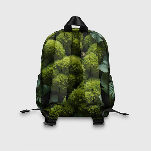 Детский рюкзак Зеленый мох и листья / 3D-принт – фото 2
