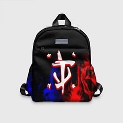 Детский рюкзак Doom flame neon, цвет: 3D-принт