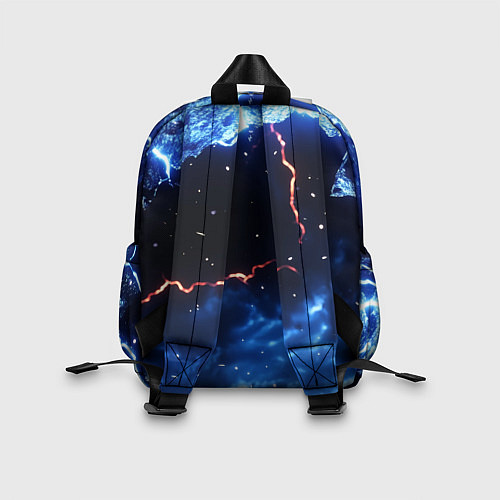 Детский рюкзак Звезды и молнии в разломе плит / 3D-принт – фото 2