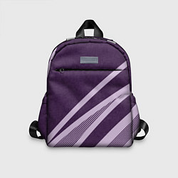 Детский рюкзак Фиолетовый абстрактный с полосой, цвет: 3D-принт