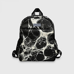 Детский рюкзак Бело-черная потертая текстура, цвет: 3D-принт