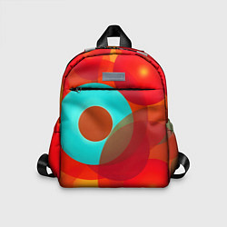 Детский рюкзак Оптическая абстракция с кругами, цвет: 3D-принт