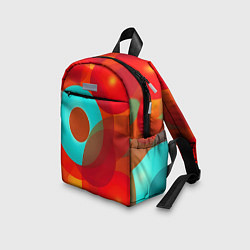 Детский рюкзак Оптическая абстракция с кругами, цвет: 3D-принт — фото 2