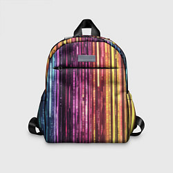 Детский рюкзак Неоновый и переливающийся киберпанк узор, цвет: 3D-принт