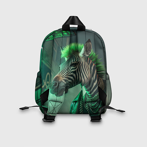 Детский рюкзак Cyperpunk zebra / 3D-принт – фото 2