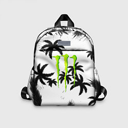 Детский рюкзак Monster energy пальмы, цвет: 3D-принт
