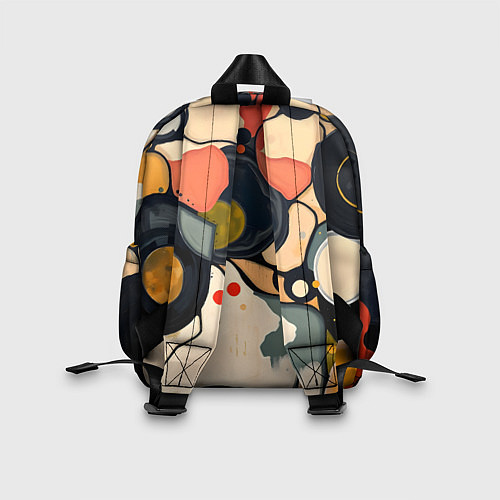 Детский рюкзак Абстракция с кругами и краской / 3D-принт – фото 2