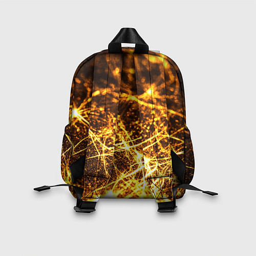 Детский рюкзак Текстура золотые нити / 3D-принт – фото 2