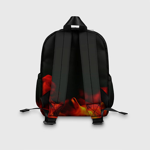 Детский рюкзак Doom огненная текстура / 3D-принт – фото 2