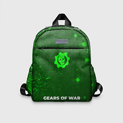Детский рюкзак Gears of War - green gradient по-центру, цвет: 3D-принт