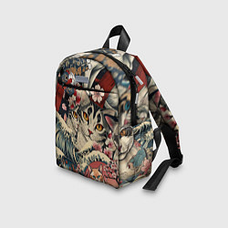 Детский рюкзак Котики и рыбки в сакуре, цвет: 3D-принт — фото 2