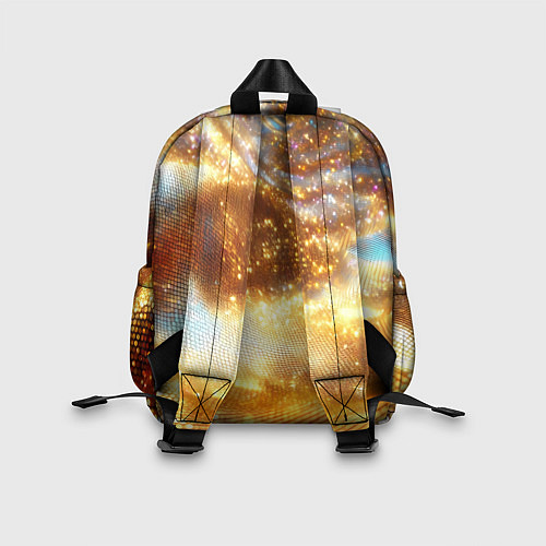 Детский рюкзак Блестящая золотая текстура / 3D-принт – фото 2