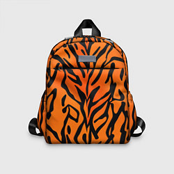 Детский рюкзак Тигровый огненный паттерн, цвет: 3D-принт