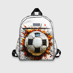Детский рюкзак Футбольный мяч на белом, цвет: 3D-принт