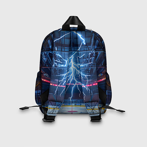 Детский рюкзак Удар молнии в хоккейную площадку / 3D-принт – фото 2
