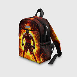 Детский рюкзак Боксер в огне, цвет: 3D-принт — фото 2