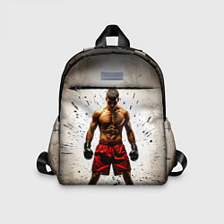 Детский рюкзак Боксер в красном, цвет: 3D-принт