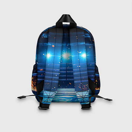 Детский рюкзак Синий ринг в огне / 3D-принт – фото 2