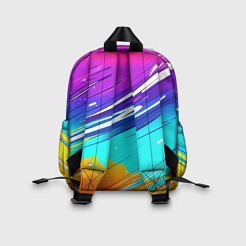 Детский рюкзак Радужные брызги краски текстура / 3D-принт – фото 2