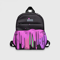 Детский рюкзак Фиолетовая текстура на черном фоне, цвет: 3D-принт