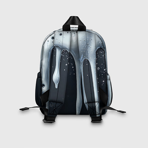Детский рюкзак Белая объемная слизь текстура / 3D-принт – фото 2