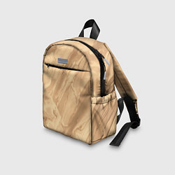 Детский рюкзак Бежевая текстура каменная мрамор, цвет: 3D-принт — фото 2