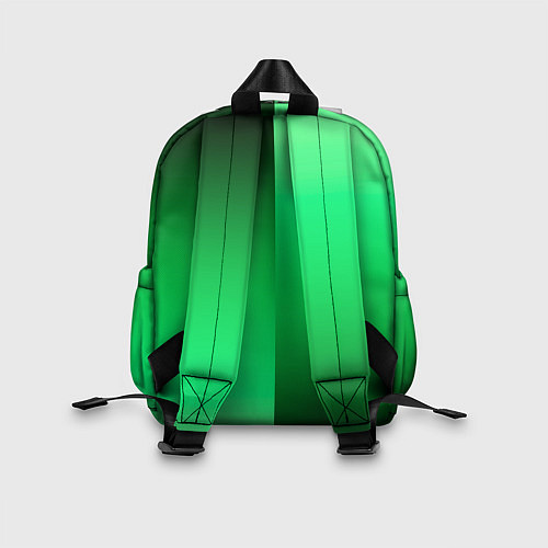 Детский рюкзак Чёрно-зелёный градиент пополам / 3D-принт – фото 2