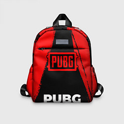 Детский рюкзак PUBG - red gradient по-центру, цвет: 3D-принт