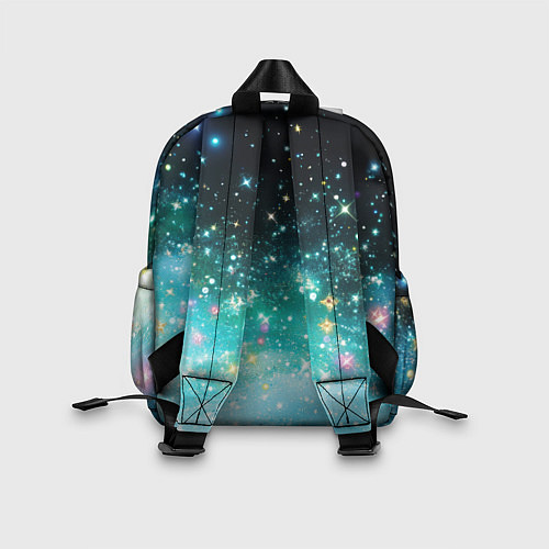 Детский рюкзак Бирюзовые блестки фон / 3D-принт – фото 2