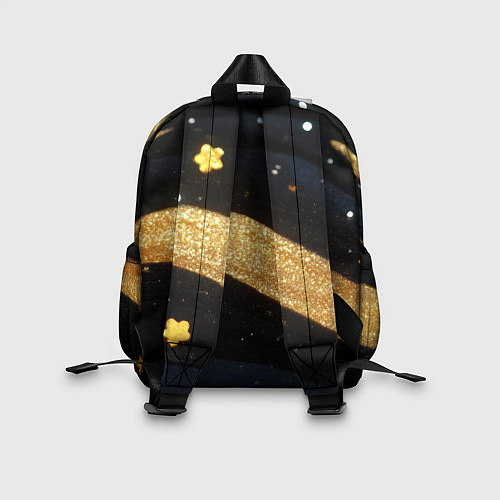 Детский рюкзак Золотые волны текстура / 3D-принт – фото 2