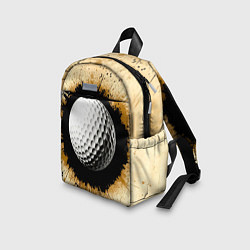 Детский рюкзак Мяч для гольфа на бежевом, цвет: 3D-принт — фото 2