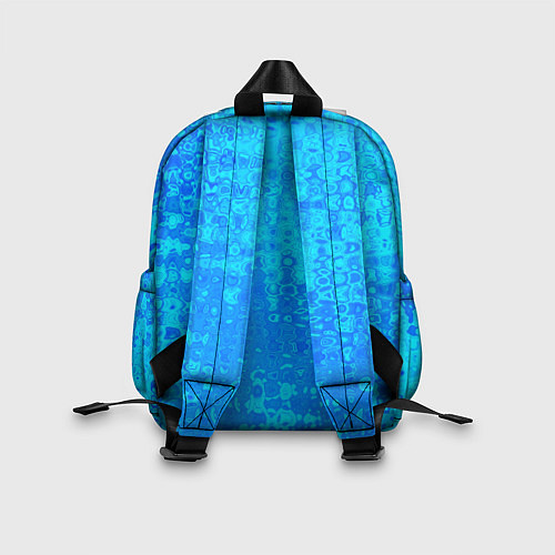 Детский рюкзак Голубой неоновый абстрактная текстура / 3D-принт – фото 2
